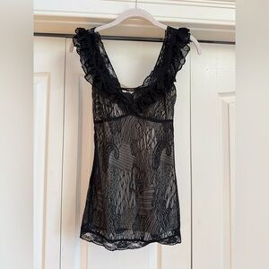 PAGANI | Y2K 00s Lace Babydoll Romantic Top